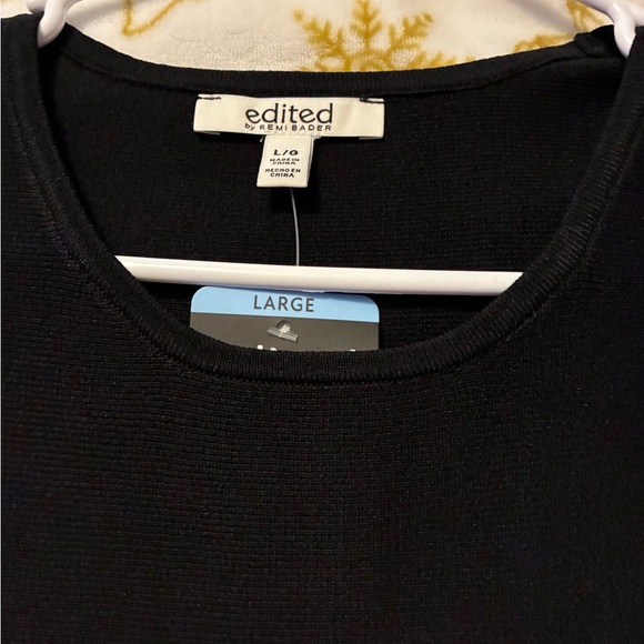 Elegant Black Sleeveless Dress NWT Edited By Remi Bader Pleated - Picture 5 of 8